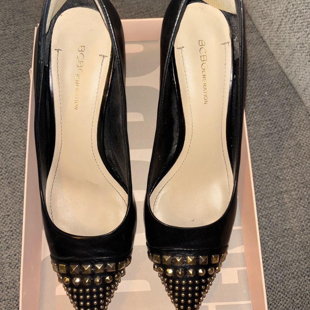 BCBGeneration Black Studded Heels